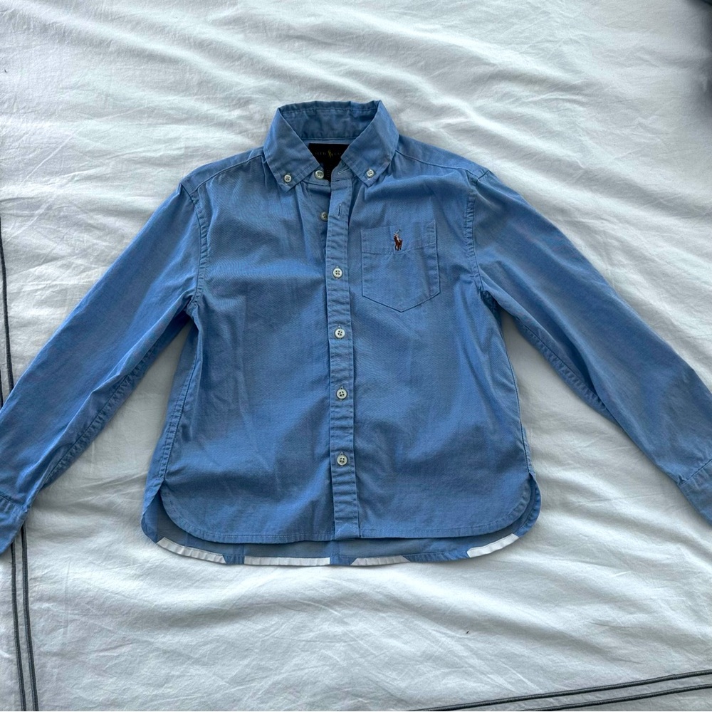 Polo Ralph Lauren 
Girls
Size 7
Blue button down shirt